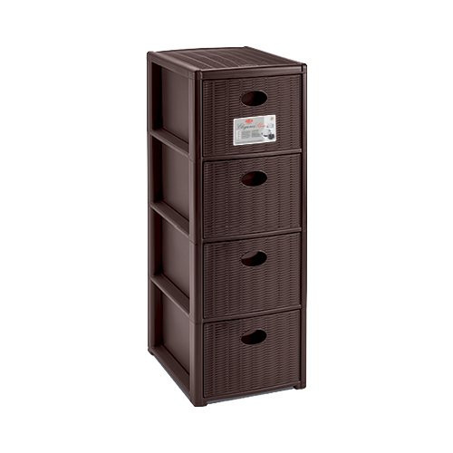 Cassettiera 4 cassetti Slim Elegance Moka