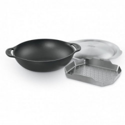 Weber Wok GBS con Coperchio e Griglia per Cottura a Vapore - Modello 8856