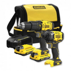 Trapano percussione batteria Stanley SFMCK465D2S Fatmax set con avvita