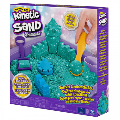 Kinetic Sand - Castello di sabbia glitterata,...