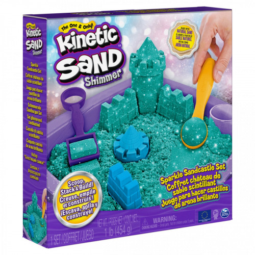Kinetic Sand - Castello di sabbia glitterata,...