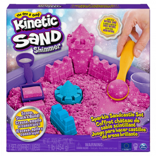 Kinetic Sand - Castello di sabbia glitterata,...