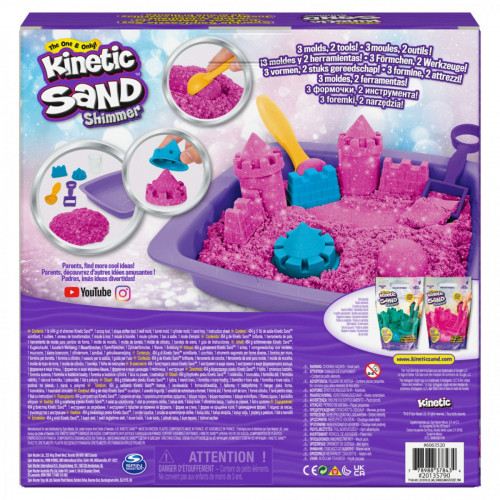 Kinetic Sand - Castello di sabbia glitterata,...