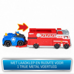 PAW Patrol , Camion dei Pompieri e auto della polizia di Chase in metallo, veicoli die-cast in scala 1:55, giocattoli per