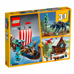 Lego Creator 3-in-1 31132 - Nave vichinga e Jörmungandr