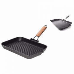 Tegame Induction cm 24 con 2 manici e coperchio in vetro con pomolo