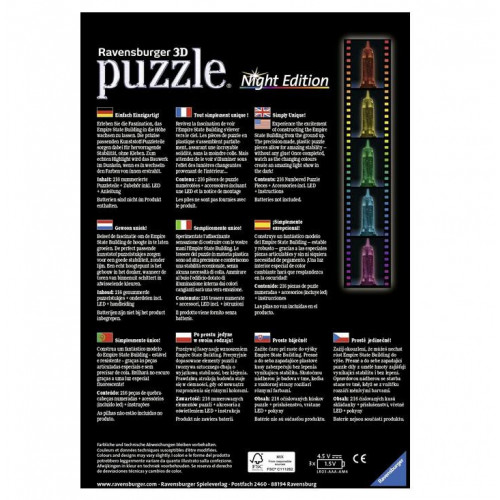 Ravensburger 12566 - 3D Puzzle Building, State...