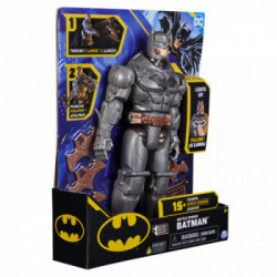 DC Comics , BATMAN, Personaggio Deluxe Battle Strike Batman da 30 cm, 5 accessori, oltre 20 suoni, giocattoli da collezionare