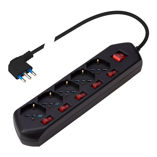 Poly Pool Pr.6p.10/16A 1,5m Cavo+5int Ne. PP2509.2