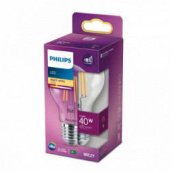 Philips Classic Filaments 929001890655 - Lampadina LEDbulb 4,3-40W E27 840