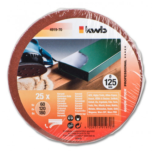 kwb QUICK-STICK Dischi abrasivi, LEGNO &...