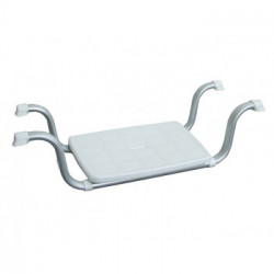 Sedile da vasca regolabile Seduta 370 x300 mm Bianco e Anodizzato 