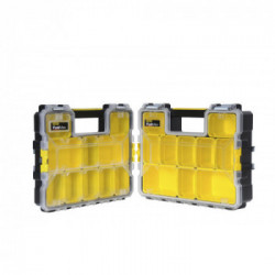 Stanley 1-97-518 Cassetta degli attrezzi Scatola per minuteria Plastica Nero, Trasparente, Giallo