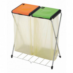 Gimi Nature Plus 2 Rettangolare Resina, Acciaio Verde, Arancione