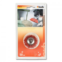 kwb 603230 Ruota a raggi di filo di acciaio Spazzola a forma di tazza 5 cm