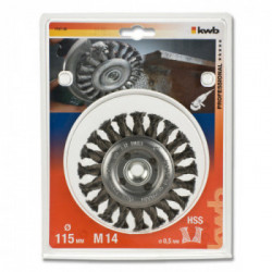 kwb 719730 Ruota a raggi di filo di acciaio Spazzola a disco 11,5 cm