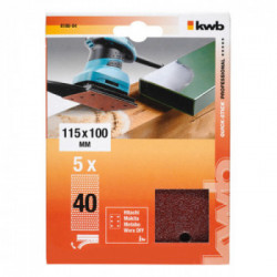 kwb 818004 accessorio per levigatrici 5 pz Carta abrasiva
