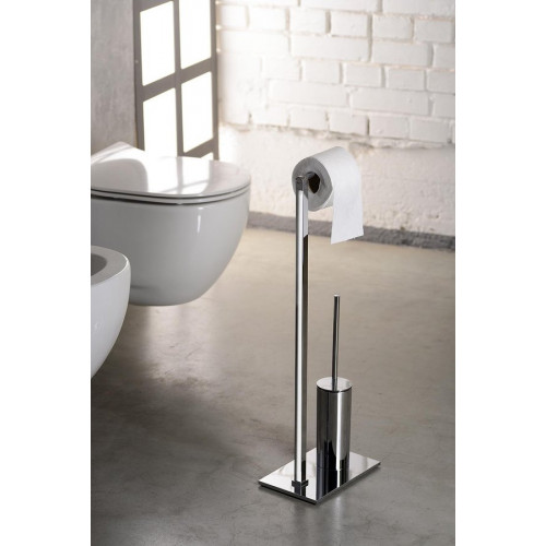 Colonnina WC con portascopino Maine cromata lucida