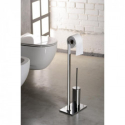 Colonnina WC con portascopino Maine cromata lucida