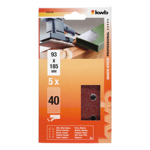 kwb 818304 accessorio per levigatrici 5 pz...