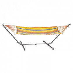 Amaca in cotone rigato 320 gr. Dimensioni 200 X 100 cm. Colori assortiti. Supporto venduto separatamente