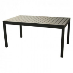 Amicasa Milos, Tavolo da Esterno Alluminio 202/263x100x75 cm, 10 Posti Antracite