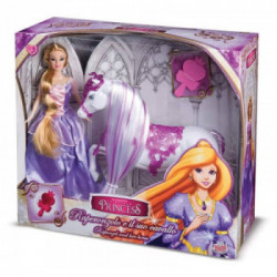 PRINCESS RAPUNZEL 30CM CON CAVALLO