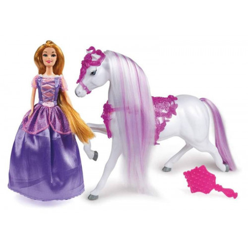 PRINCESS RAPUNZEL 30CM CON CAVALLO