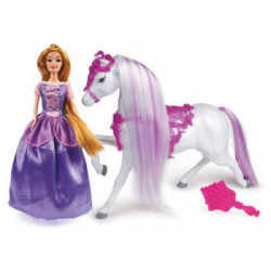 PRINCESS RAPUNZEL 30CM CON CAVALLO