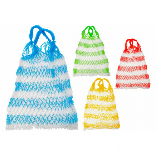 GLOBO Borsa rete nylon 10 righe 4 colori assortiti