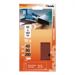 kwb 817980 accessorio per levigatrici 10 pz Carta abrasiva