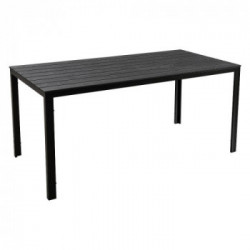 Amicasa Roma, Tavolo da Esterno Plastica 156X78X74 cm, 6 Posti Antracite