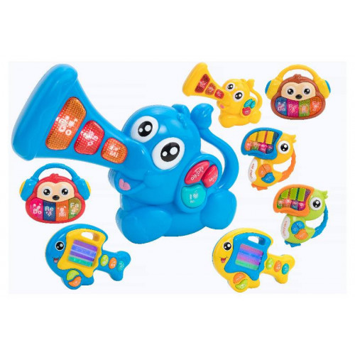 ANIMALI MUSICALI B/O C/LUCI/SUONI 4 ASS. 2COL.