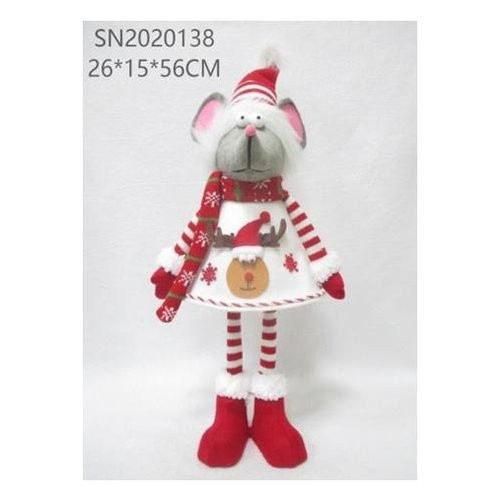 Amicasa .Topolina In Piedi Cm.46 Bianca Art.76