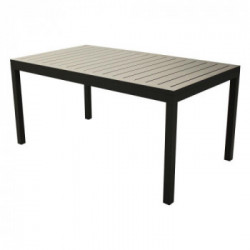 Amicasa Alcamo, Tavolo da Esterno Alluminio 160x90 cm, 6 Posti Antracite