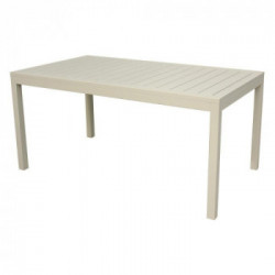 Amicasa Alcamo, Tavolo da Esterno Alluminio 160x90 cm, 6 Posti Bianco
