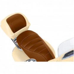 E-Spidko Vespa GTS Super Sport a batteria 12V, colore crema, mis. 102 x 75 x 51 cm, accensione con effetti sonori, clacson
