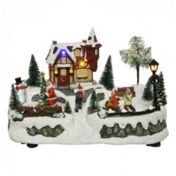 Paesaggio natalizio Kaemingk 485709 Paesaggio Led c/bimbi Movimento