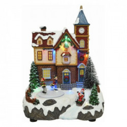 Paesaggio natalizio Kaemingk 485131 Paesaggio Led Chiesa con paesaggio