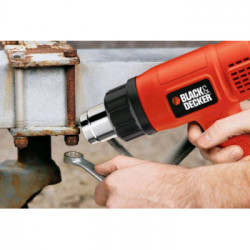 Black Decker KX1650-QS - Pistola Termica 1750W, 2 Regolaz. Temperatura 570 l/min & 460°C e 740 l/min & 600°C, Anti