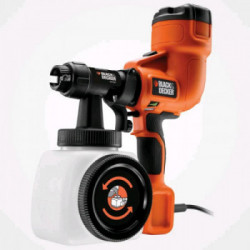 Black Decker HVLP200C-IT - Pistola a Spruzzo Compact 400W, Barattolo Doppio Coperchio, Selettore Grafico Flusso di Pittura