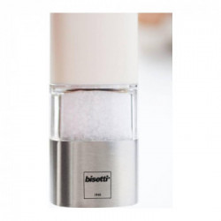 Bisetti, Macina Sale 20 cm in acciaio e acrilico Bianco, lama in ceramica