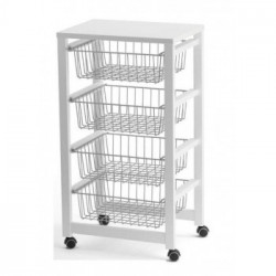 Arredamenti Italiani Gingerone - Carrello Porta Vivande in Legno Laccato Bianco