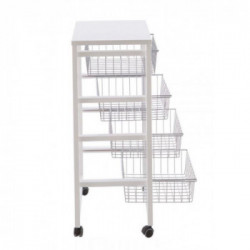 Arredamenti Italiani Gingerone - Carrello Porta Vivande in Legno Laccato Bianco