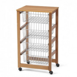 Arredamenti Italiani Gingerone - Carrello Porta Vivande in Legno Colore Ciliegio