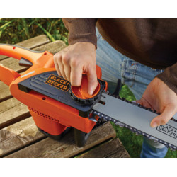 Black+Decker CS2040-QS - Motosega Elettrica, 2000 W, Barra 40 cm, Anti Contraccolpo e Arresto Catena