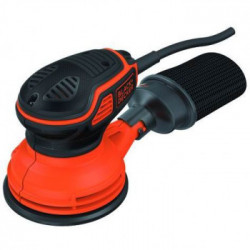 Black Decker KA199-QS - Levigatrice Rotorbitale 240 W, 14000 Giri/min (28.000 Oscillaz/Min) Platorello 125 mm, Sacchetto Polvere
