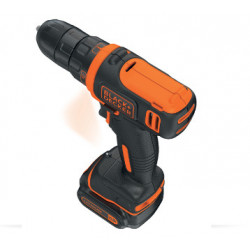 Black Decker BDCDD12-QW - Trapano Avvitatore Compatto 10,8V, 1,5 Ah, 12,5/26 Nm, 0-550 giri/min, Mandrino Autoserrante 10mm