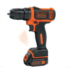 Black Decker BDCDD12-QW - Trapano Avvitatore Compatto 10,8V, 1,5 Ah, 12,5/26 Nm, 0-550 giri/min, Mandrino Autoserrante 10mm