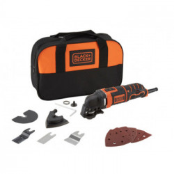 Black Decker MT300SA2 - Utensile Multifunzione 300W, Taglia-Leviga-Raschia, Velocità 10000-22000 Giri/Min, 13 Accessori + Borsa